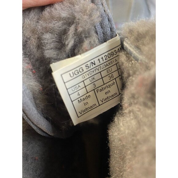 UGG 1120934K BUTTE II CHROMATIC Gray Snow Boots Size 4 Fleece Lined Warm - Picture 6 of 10
